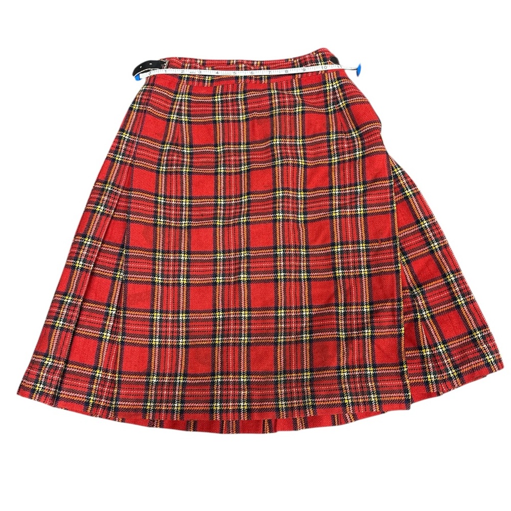 Classic Red Plaid A-Line Skirt